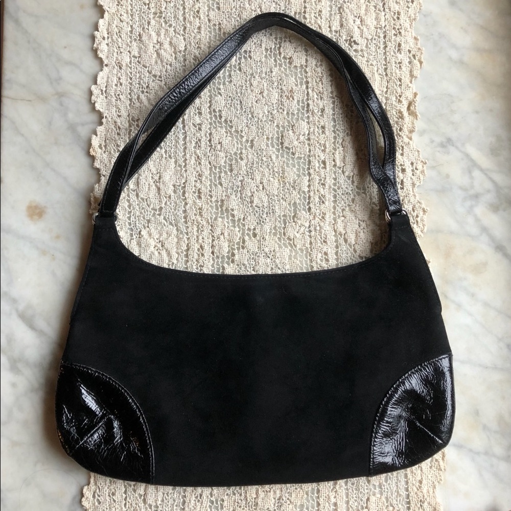 BANANA REPUBLIC Suede and Patent Leather Bag